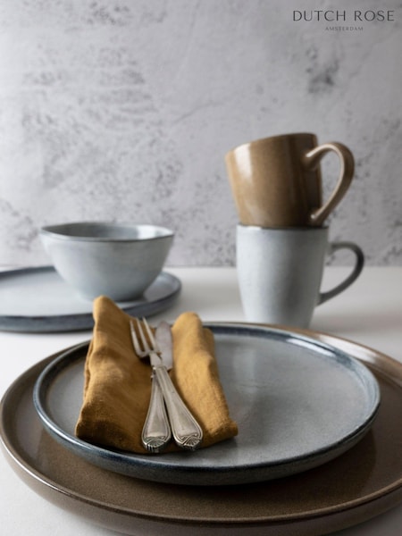 Dutch Rose Set of 4 Grey Serenity Plates 21cm (424158) | €60