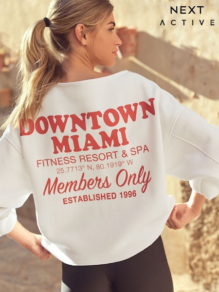 Miami Graphic Relaxed Fit Slouch Sweat Top (424194) | €10