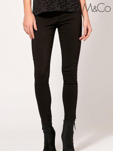 M&Co Black Plain Bengaline Trousers (424386) | €13
