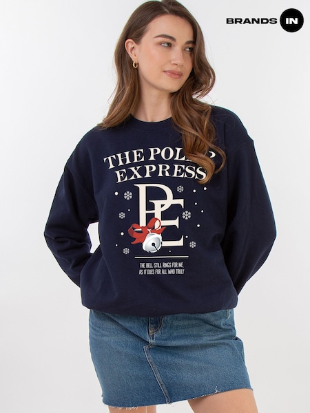 Blue - Brands In Polar Express Bell Still Ring Christmas Sweat Top