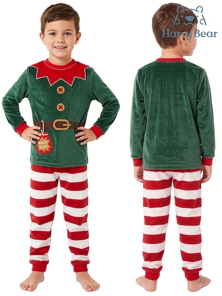 Green - Harry Bear Elf Pyjamas