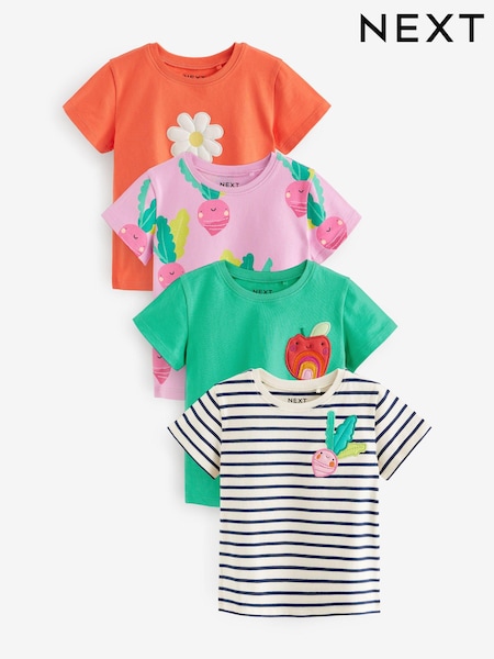 zelena - Veggie Short Sleeve 100% Cotton T-Shirts 4 Pack (3mths-7yrs) (424750) | € 17 - € 21