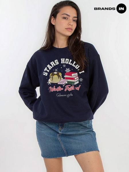 أزرق - Brands In Gilmore Winter Festival Christmas Sweat Top