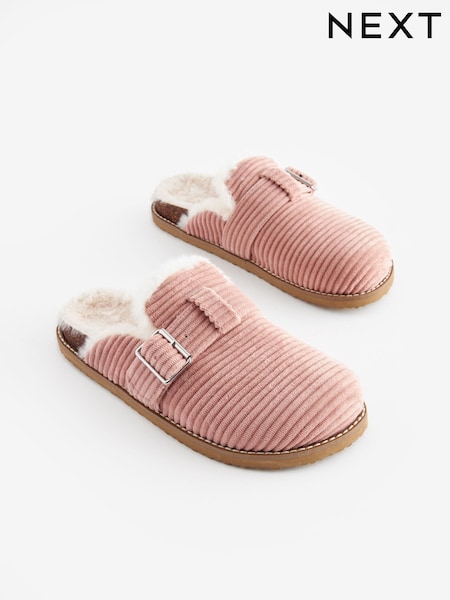 Pink Cord Buckle Mule Slippers (425674) | AED50