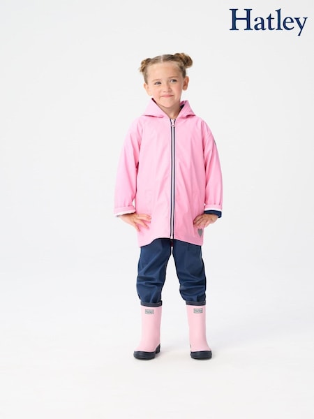 Hatley Pink & Navy Rain Wellies (425961) | 209 LEI