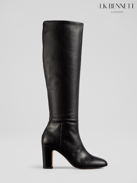 LK Bennett Black Kristen Knee Boots (427125) | 1,111 QAR