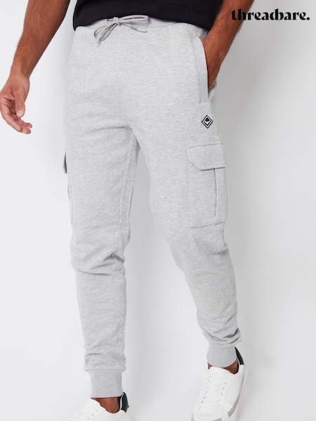 Gri - Threadbare cargo stil Pantaloni de sport (427194) | 179 LEI
