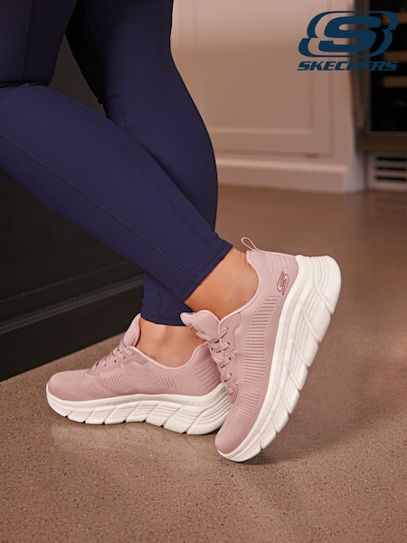Vaaleanpunainen - Skechers Naisten Bobs B Flex Hi Flying Trainers (427441) | €93