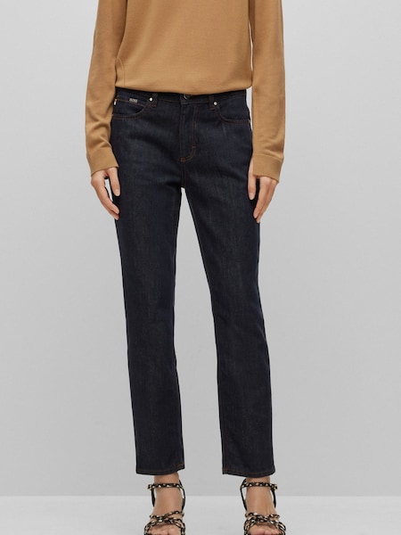 BOSS Blue Dark Blue Jackie Slim Fit Cropped Stretch Jeans (427475) | €122