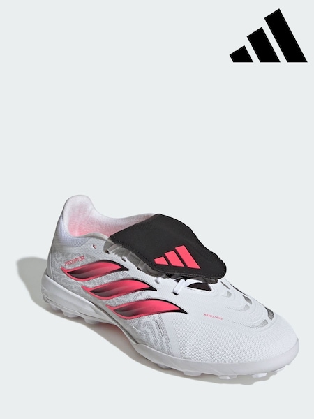 White - Regular Adidas Predator League Fold-over Tongue Turf Football Boots
