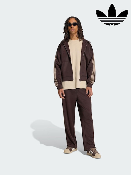 Brown - Regular Adidas Originals Adicolor Loose Tracksuit Bottom