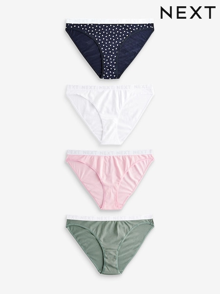 Сердце с блестками принт/Гладкий - Logo Knickers 4 Pack (428076) | €18