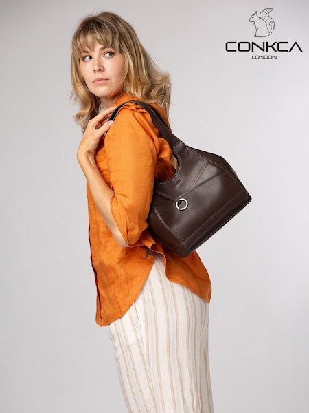 Brūna krāsa - Conkca 'vesper' Leather Handbag