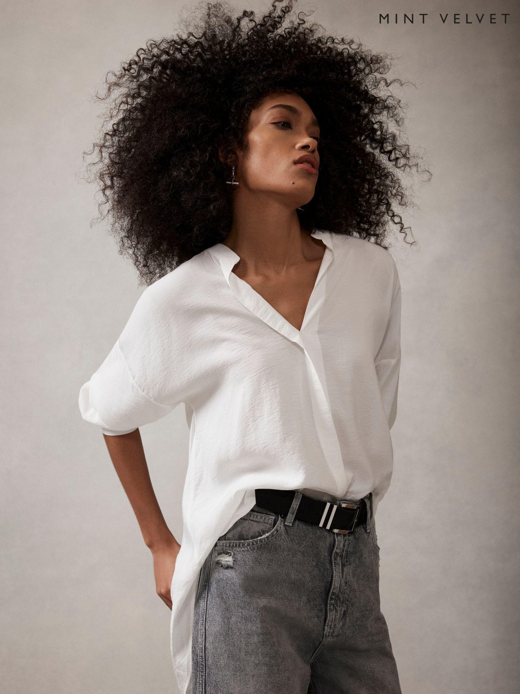 Women s Mint Velvet Long Sleeve V Neck Casual Tops Next Luxembourg