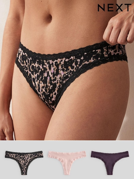 Анималистический принт/пурпурный/розовый - Knickers 3 Pack (428735) | €6