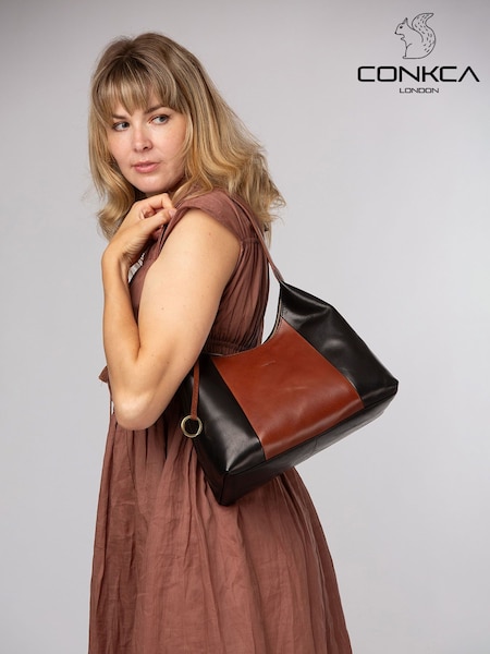 Brūna krāsa - Conkca 'candy' Leather Handbag