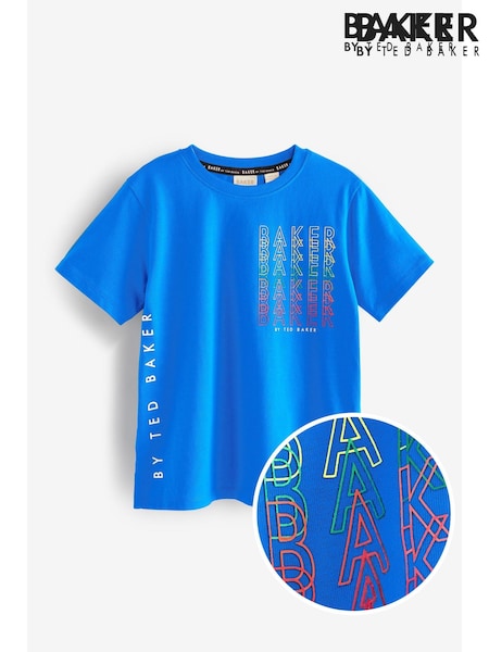 Baker by Ted Baker Blue Graphic T-Shirt (428894) | 66 LEI - 91 LEI