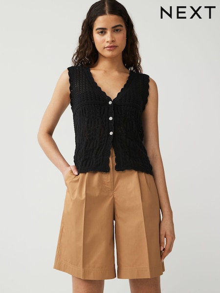 Camel Bermuda Knee Length 100% Cotton Shorts (428911) | €10