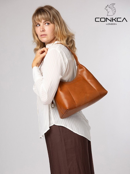 Tanfärgad Brun - Conkca 'candy' Leather Handbag