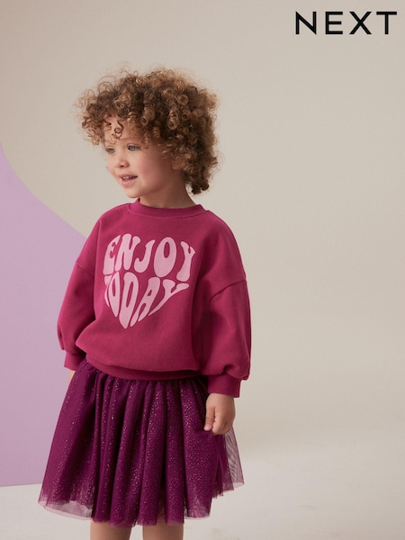 Purple Long Sleeve Sweater and Skirt Set (3mths-7yrs) (429178) | AED71 - AED85