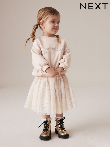 Cream Long Sleeve Sweater and Skirt Set (3mths-7yrs) (429196) | OMR7 - OMR8