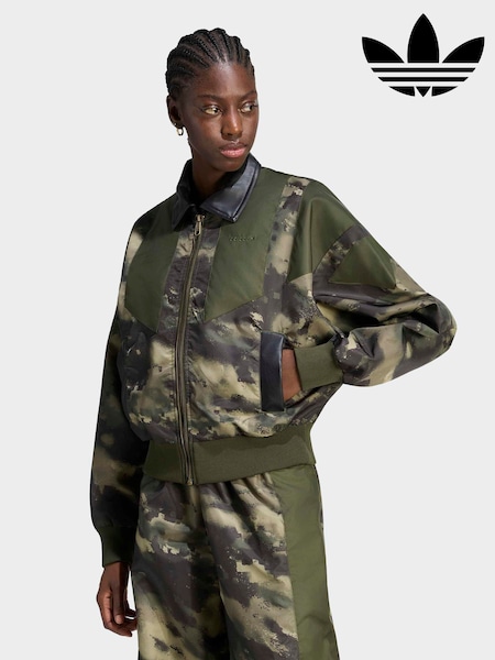 Green - Adidas Originals Equipment All-over Print (aop) Bomber Jacket