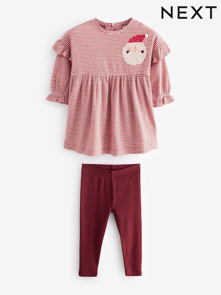 Red Long Sleeve Christmas Dress with Leggings (3mths-7yrs) (429423) | AED39 - AED51