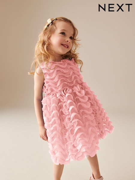 Pink Sleeveless Mesh Dress (3mths-7yrs) (429747) | 134 QAR - 153 QAR