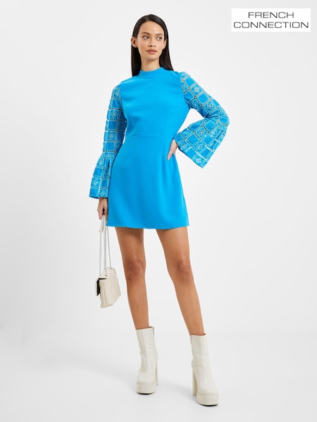French Connection Garnet Velvet Lace Mini Dress (429937) | €79