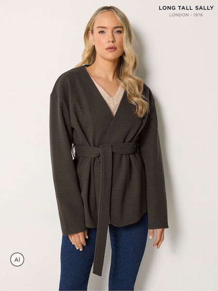 Grey - Long Tall Sally Premium Wrap Jacket