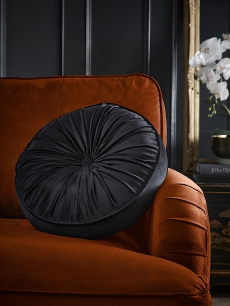 Laurence Llewelyn-bowen Roxy Round Pleat Velvet Round Cushion
