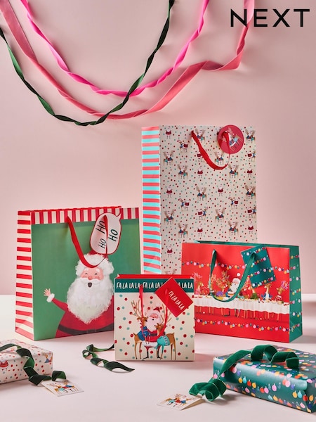 Party Santa Christmas 4 Pack Gift Bags (430303) | € 4