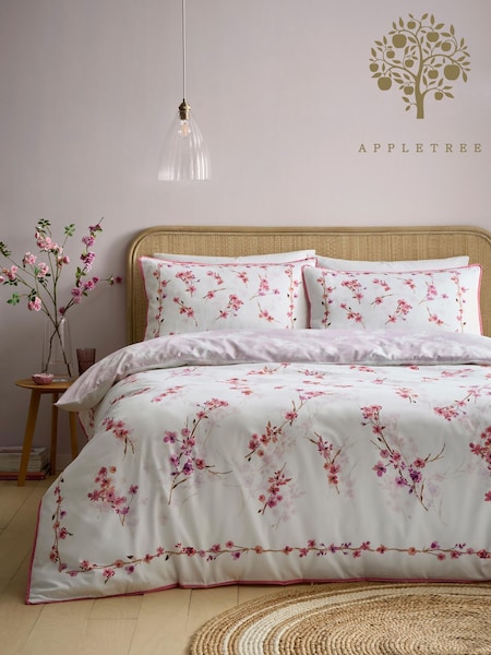 Appletree Blossom Flower Duvet Cover & Pillowcase Set