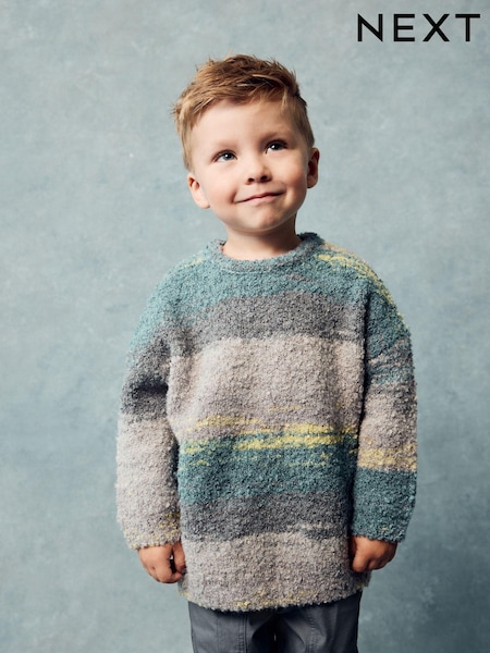 Blue/Green Long Sleeve Crew Neck Jumper (3mths-7yrs) (430684) | €8 - €9