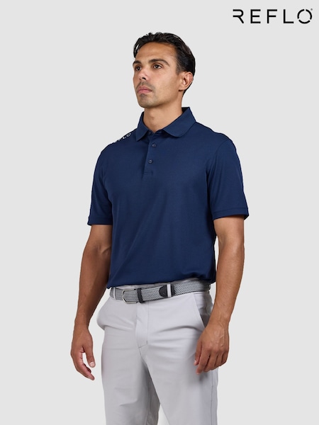 Blue - Regular Reflo Bohai Short Sleeve Polo Shirt