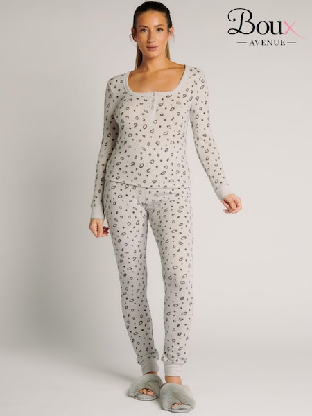 Gri - Set de pijama cu top și jambiere Boux Avenue Star & Moon (431049) | 169 LEI