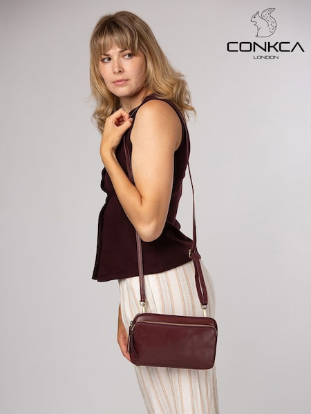 Қызыл - Conkca 'birdy' Leather Cross-body Bag