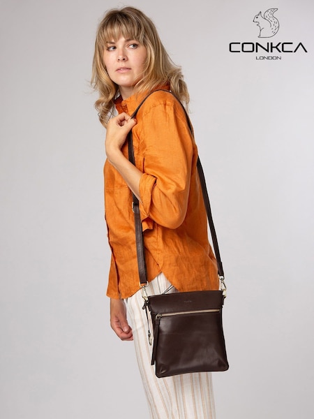 Maro Maro de cacao - Conkca 'dove' Leather Cross-body Bag