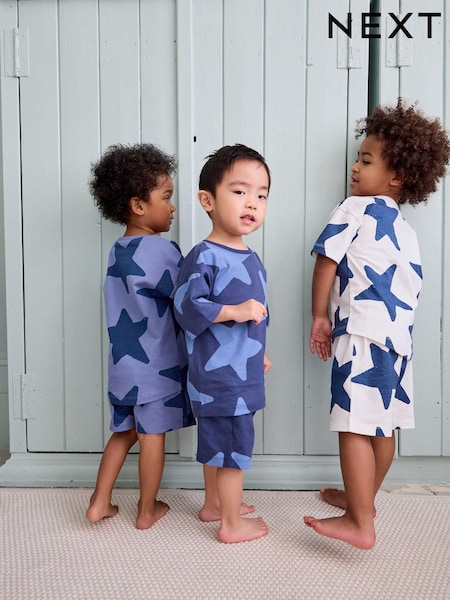 Azul marino/blanco con estrellas - Short Pyjamas 3 Pack (9mths-12yrs) (431712) | 28 € - 40 €