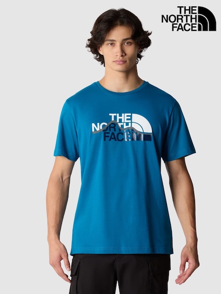 The North Face Mens Mountain Line Short Sleeve 100% Cotton T-Shirt (431762) | 125 LEI