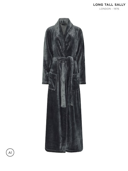 Gris - Long Tall Sally Luxe Maxi Dressing Gown