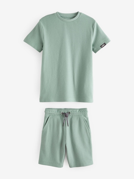 Grün - Texture 100% Cotton Shorts and T-Shirt Set (3-16yrs) (431855) | 6 € - 9 €