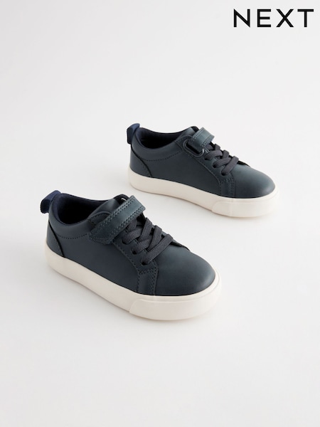 Navy Standard Fit (F) Touch Fastening Elastic Lace Trainers (431890) | R$ 145 - R$ 185