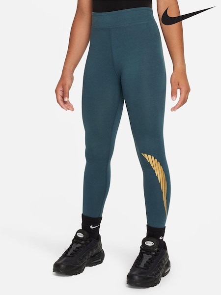 Nike Green Shine High-Waisted Leggings (432285) | €15.50
