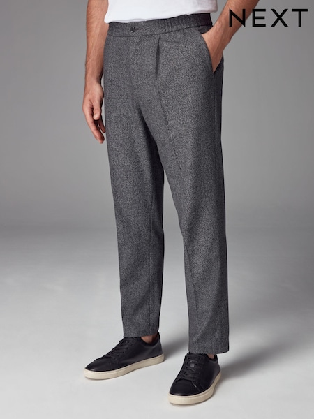 رمادي - Smart Textured Jogger Trousers (432339) | ‏8 ر.ع.‏