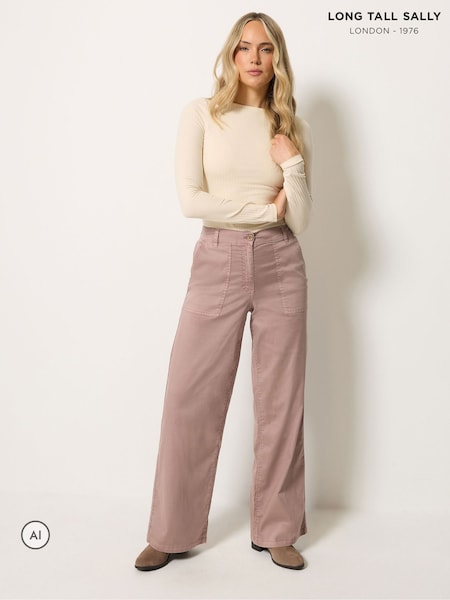 Розовый - Широкие брюки карго Long Tall Sally