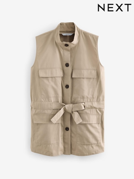 Stone Utility Sleeveless 100% Cotton Jacket (432812) | €14