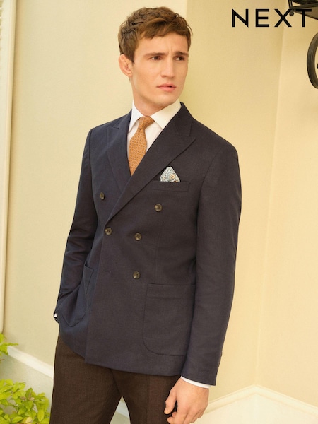 Navy Blue Linen Blend Blazer (432815) | €16