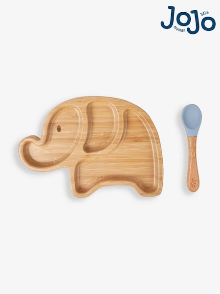 JoJo Maman Bébé Elephant Suction Plate & Spoon Set (433051) | €19.50