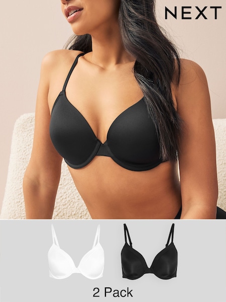 Musta/Valkoinen - Light Pad Full Cup Smoothing Ultimate Comfort T-paita Rintaliivit AE (433371) | €31